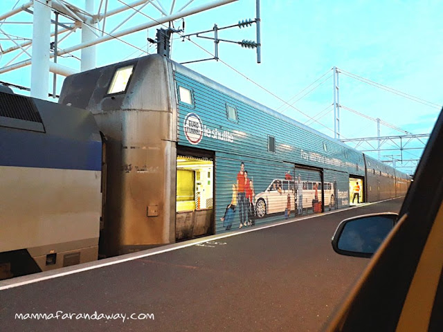 treno tunnel della manica macchina in treno su eurotunnel