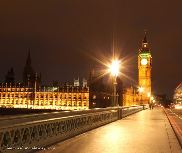 londra illuminata big ben di notte