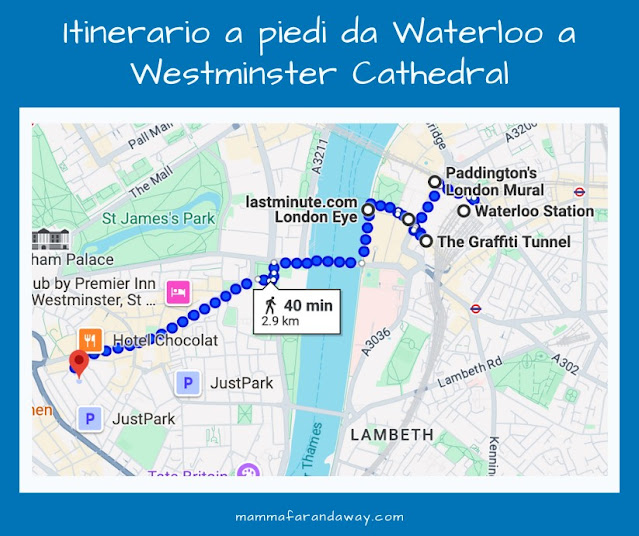 londra a natale giro a piedi Itinerario Waterloo Westminster