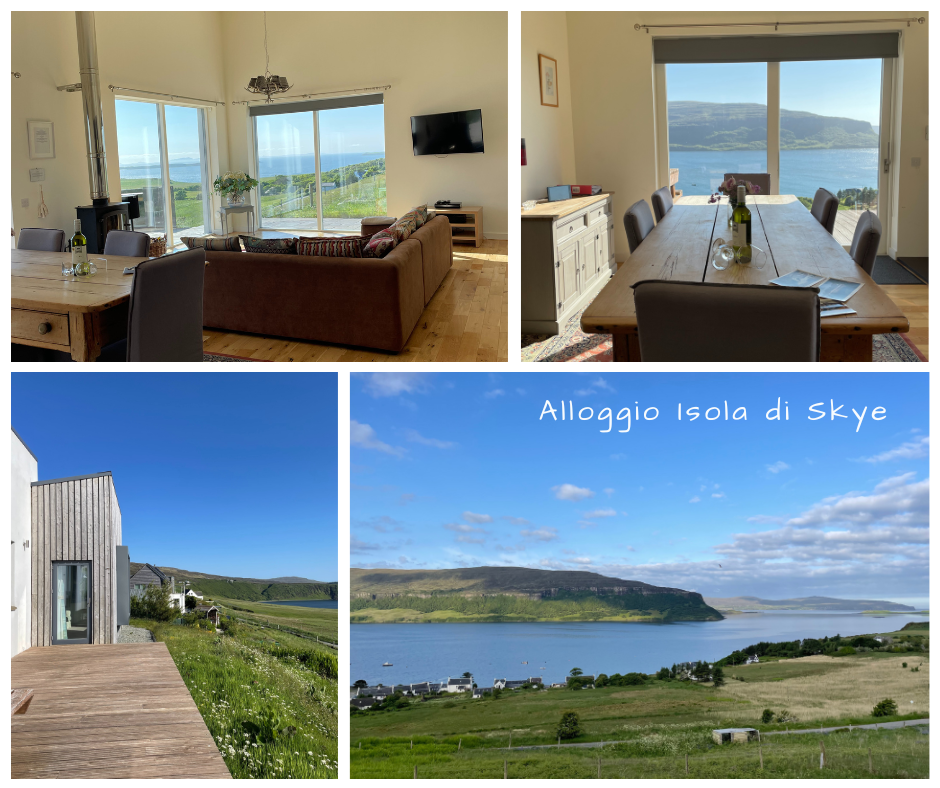alloggio con vista meravigliosa sull'isola di skye in Scozia