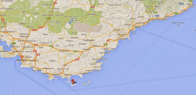 costa azzurra isola mappa isola porquerolles